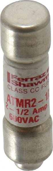 Cylindrical Fast-Acting Fuse: CC, 2.5 A, 10.3 mm Dia MPN:ATMR2 1/2