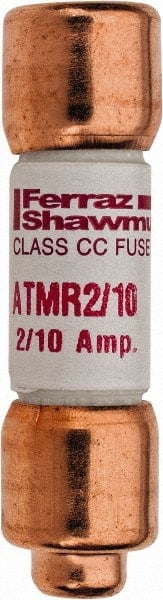 Cylindrical Fast-Acting Fuse: CC, 0.2 A, 10.3 mm Dia MPN:ATMR2/10