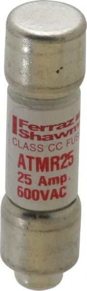 Cylindrical Fast-Acting Fuse: CC, 25 A, 10.3 mm Dia MPN:ATMR25