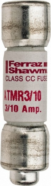 Cylindrical Fast-Acting Fuse: CC, 0.3 A, 10.3 mm Dia MPN:ATMR3/10