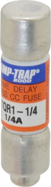 Cylindrical Time Delay Fuse: CC, 1.25 A, 10.4 mm Dia MPN:ATQR1-1/4