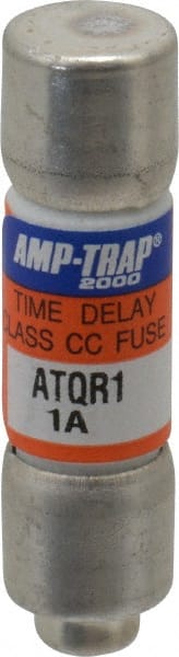 Cylindrical Time Delay Fuse: CC, 1 A, 10.4 mm Dia MPN:ATQR1