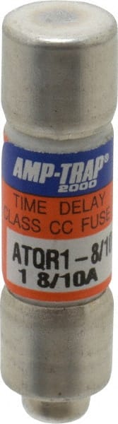 Cylindrical Time Delay Fuse: CC, 1.8 A, 10.4 mm Dia MPN:ATQR1-8/10