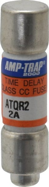 Cylindrical Time Delay Fuse: CC, 2 A, 10.4 mm Dia MPN:ATQR2