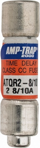 Cylindrical Time Delay Fuse: CC, 2.8 A, 10.4 mm Dia MPN:ATQR2-8/10