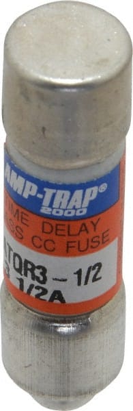 Cylindrical Time Delay Fuse: CC, 3.5 A, 10.4 mm Dia MPN:ATQR3-1/2