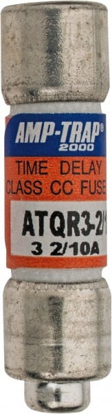 Cylindrical Time Delay Fuse: CC, 3.2 A, 10.4 mm Dia MPN:ATQR3-2/10