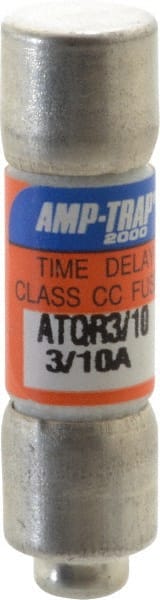 Cylindrical Time Delay Fuse: CC, 0.3 A, 10.4 mm Dia MPN:ATQR3/10