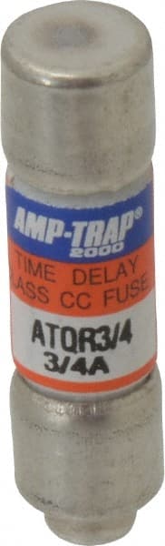 Cylindrical Time Delay Fuse: CC, 0.75 A, 10.4 mm Dia MPN:ATQR3/4