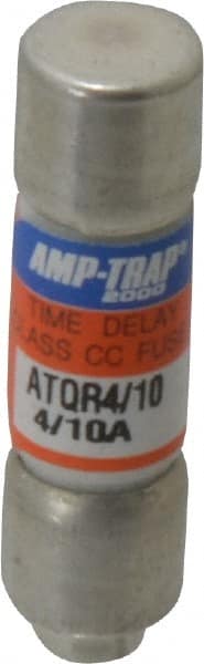 Cylindrical Time Delay Fuse: CC, 0.4 A, 10.4 mm Dia MPN:ATQR4/10