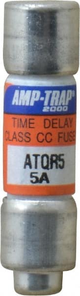 Cylindrical Time Delay Fuse: CC, 5 A, 10.4 mm Dia MPN:ATQR5