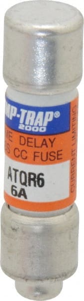 Cylindrical Time Delay Fuse: CC, 6 A, 10.4 mm Dia MPN:ATQR6