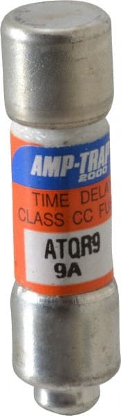 Cylindrical Time Delay Fuse: CC, 9 A, 10.4 mm Dia MPN:ATQR9