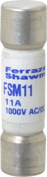 Cartridge Fast-Acting Fuse: 11 A, 1-1/2