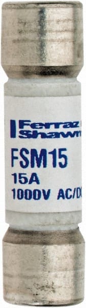 Cartridge Fast-Acting Fuse: 15 A, 1-1/2