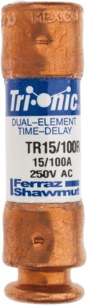 Cylindrical Time Delay Fuse: RK5, 0.15 A, 50.8 mm OAL, 14.4 mm Dia MPN:TR15/100R