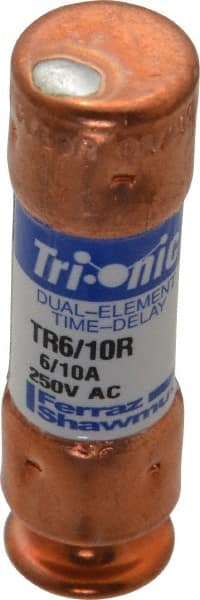 Cylindrical Time Delay Fuse: RK5, 0.6 A, 50.8 mm OAL, 14.4 mm Dia MPN:TR6/10R