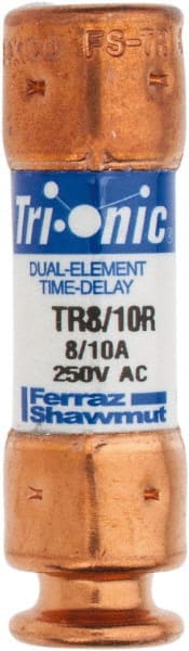 Cylindrical Time Delay Fuse: RK5, 0.8 A, 50.8 mm OAL, 14.4 mm Dia MPN:TR8/10R