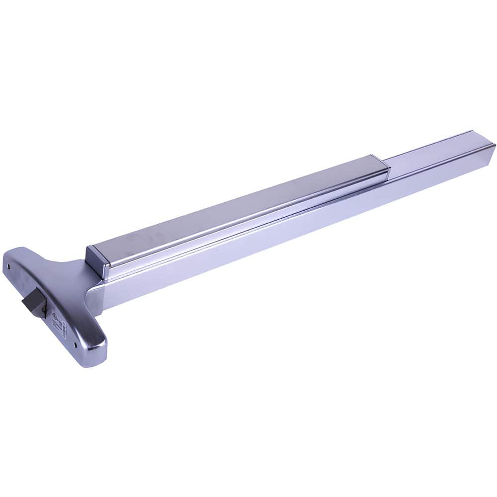 Push Bars, Material: Metal , Locking Type: Exit Device Only , Finish/Coating: Satin Chrome , Maximum Door Width: 3ft , Minimum Door Width: 2.66ft  MPN:24-R-EO 3 26D