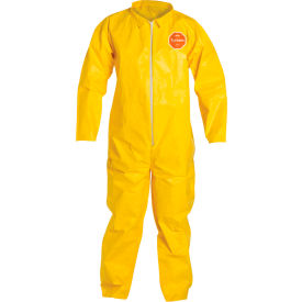 DuPont™ Tychem® 2000 Coverall Front Zipper Yellow 5X 12/Qty QC120SYL5X001200