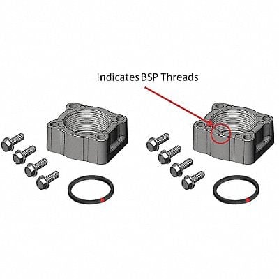 Meter/Flange Kit 1-1/2 In BSPT Nickel MPN:KIT900PF1.5B