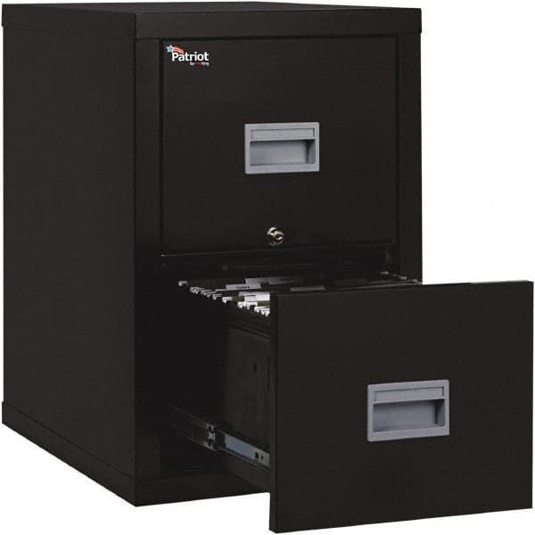 Vertical File Cabinet: 2 Drawers, Steel, Black MPN:FIR2P1825CBL