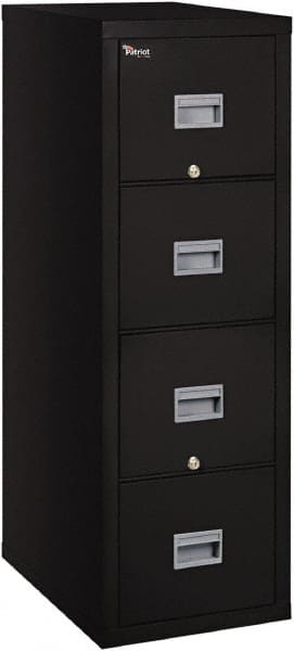 Vertical File Cabinet: 4 Drawers, Steel, Black MPN:FIR4P1825CBL