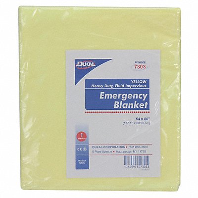 Emergency Blanket Yellow 54In x 80In MPN:22-130