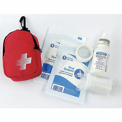 First Aid Kit Portable Red Fabric MPN:3019