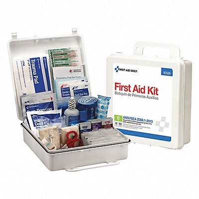 First Aid Kit White 9-3/16in.WX9-3/16 D MPN:90566