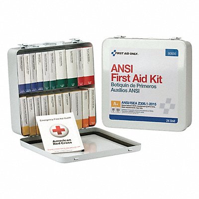 First Aid Kit 50 People Metal 24 Comp. MPN:90600