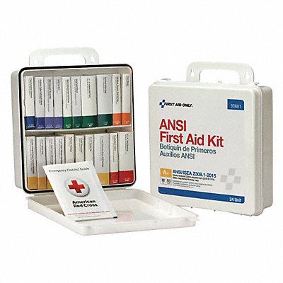 First Aid Kit 50 People Plastic 24 Comp. MPN:90601