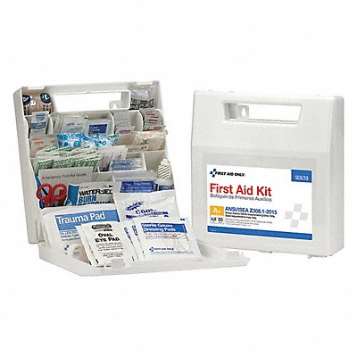 First Aid Kit 50 People Plastic 183 Comp MPN:90639