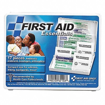 First Aid Kit Plastic 17 Pieces MPN:FAO-106