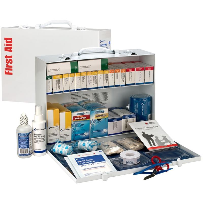 First Aid Only 2-Shelf First Aid Station, 11inH x 15 5/16inW x 4 1/2inD, White MPN:90573