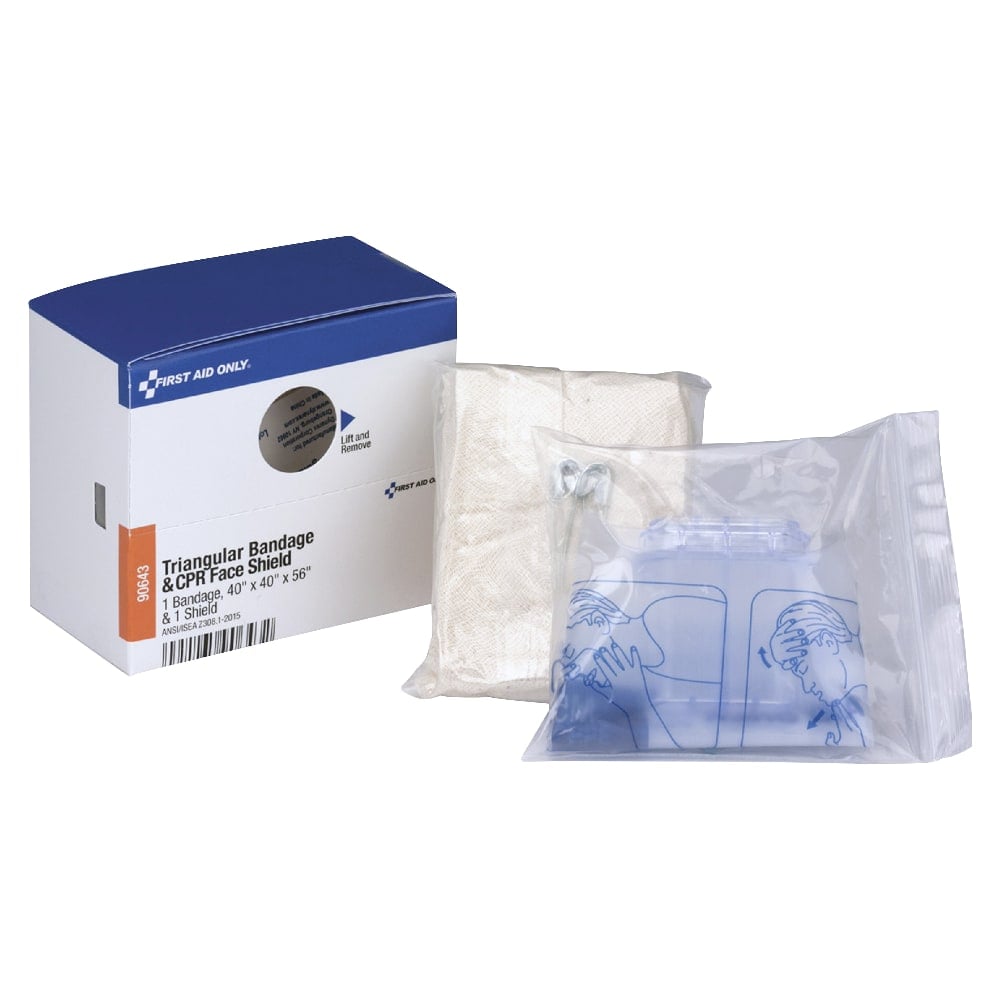 First Aid Only SmartCompliance CPR Mask And Triangular Bandage Refill Set (Min Order Qty 10) MPN:90643