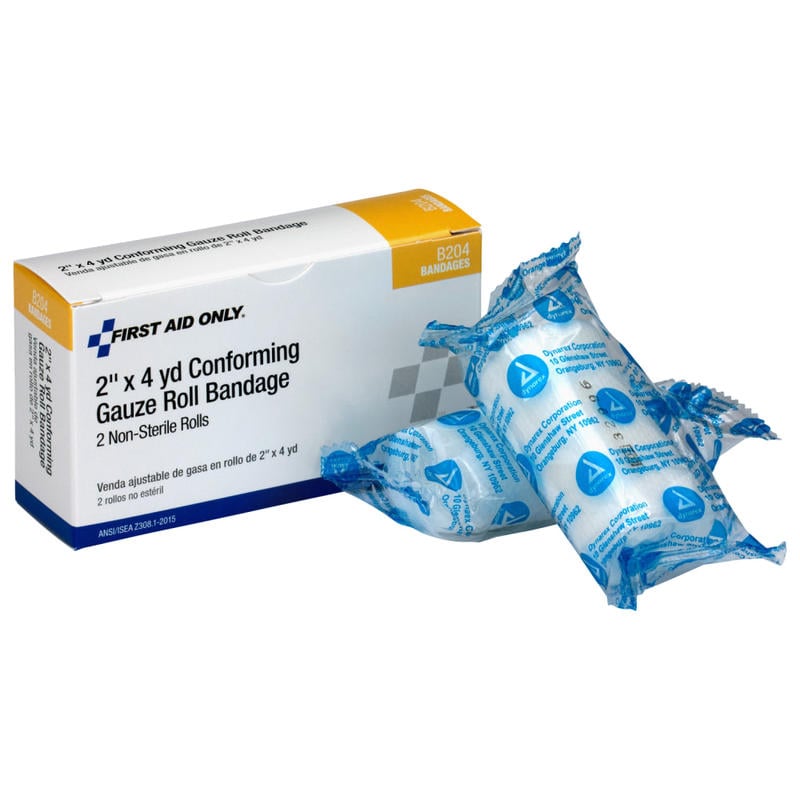 First Aid Only Nonsterile Gauze Rolls, 2in, White, Pack Of 2 (Min Order Qty 14) MPN:B204