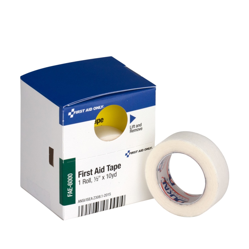 First Aid Only First Aid Tape, 1/2in x 10 Yards, White (Min Order Qty 6) MPN:FAE6000