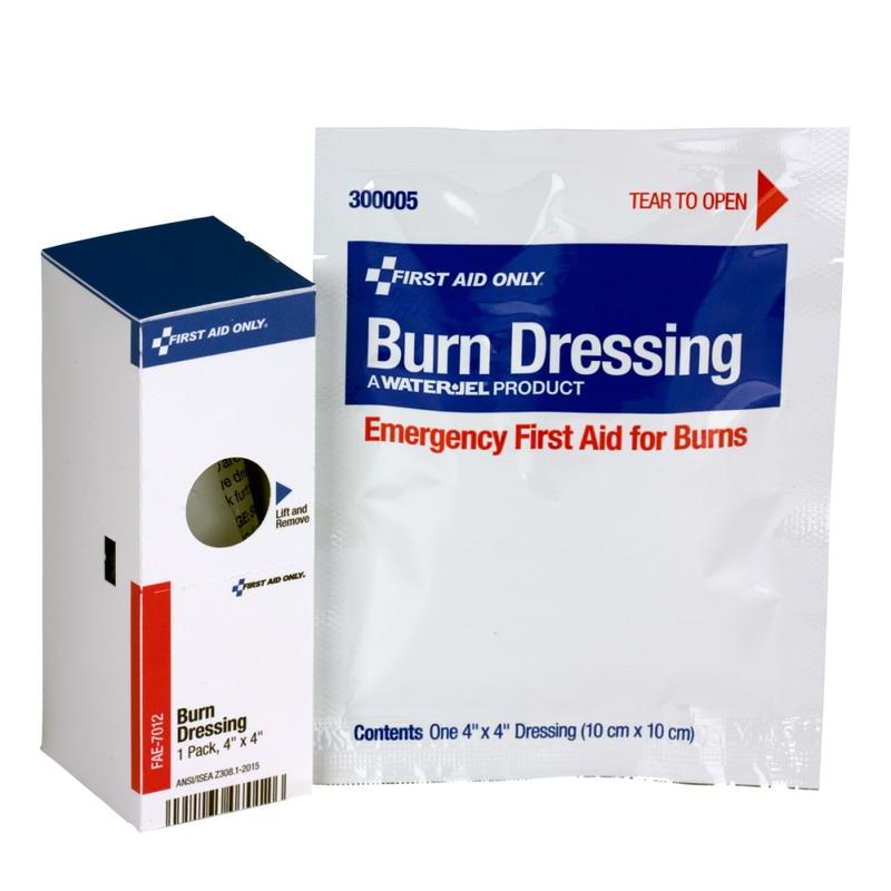 First Aid Only SmartCompliance Burn Dressing Refill, 4in x 4in, White (Min Order Qty 10) MPN:FAE7012