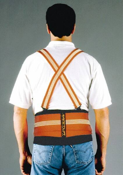Back Support: Belt with Adjustable Shoulder Straps, Large, 38 to 41
