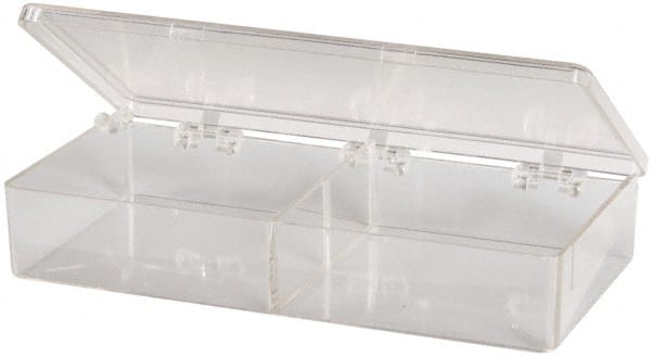 2 Compartment Clear Small Parts Box MPN:A214