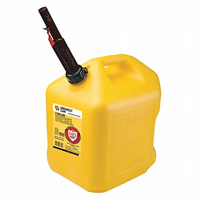 Diesel Fuel Can 5 gal Self Yellow HDPE MPN:8610