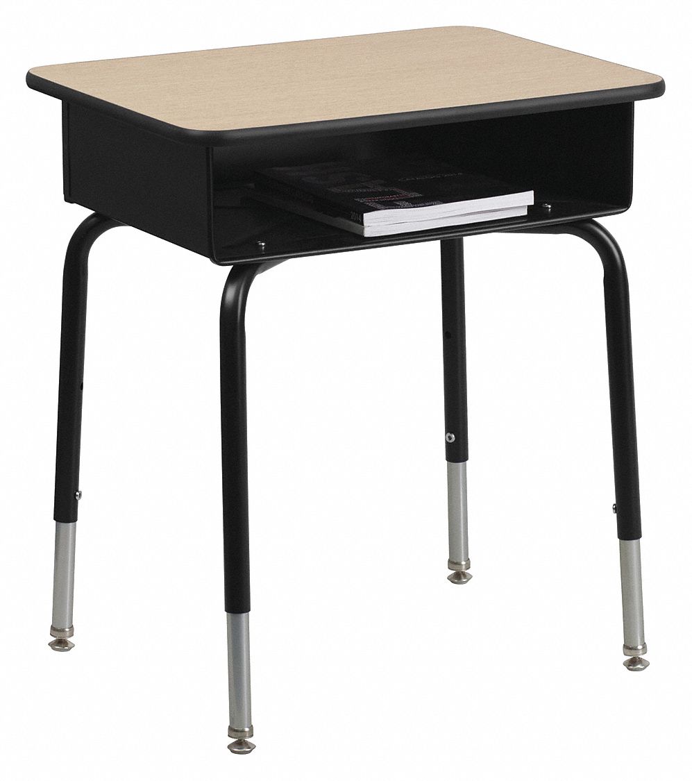 Student Desk Steel Frame Oak Color MPN:FD-DESK-GG