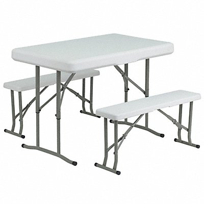 White Plastic Fold Table/Bench MPN:DAD-YCZ-103-GG