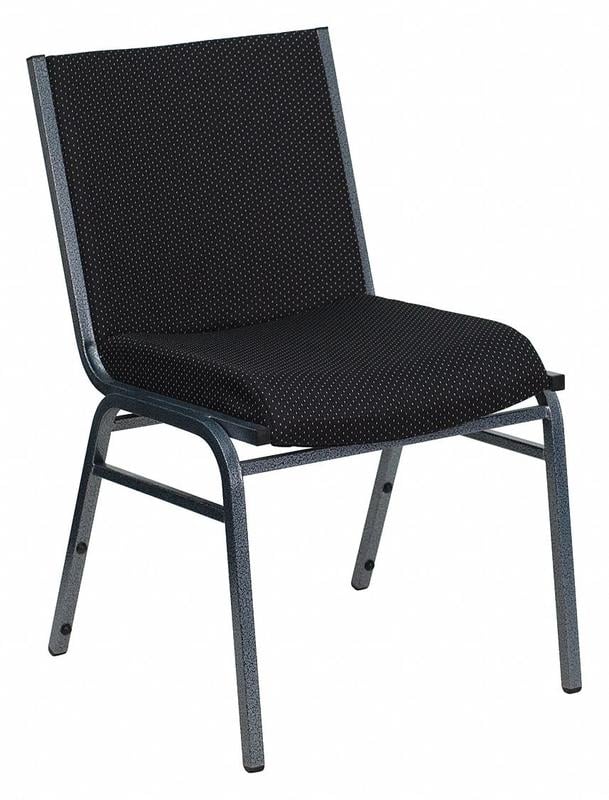 Stack Chair Black Seat Fabric Seat MPN:XU-60153-BK-GG