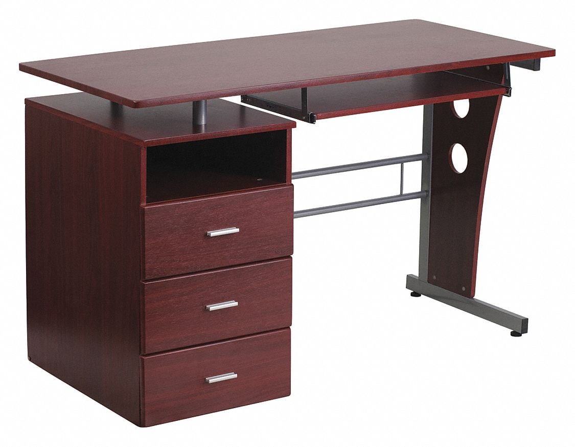 Office Desk 47-1/4 W Mahogany Top MPN:NAN-WK-008-GG