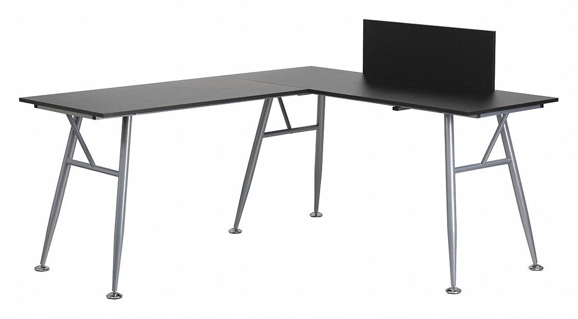 Office Desk Overall 89-1/2 W Black Top MPN:NAN-WK-110-BK-GG