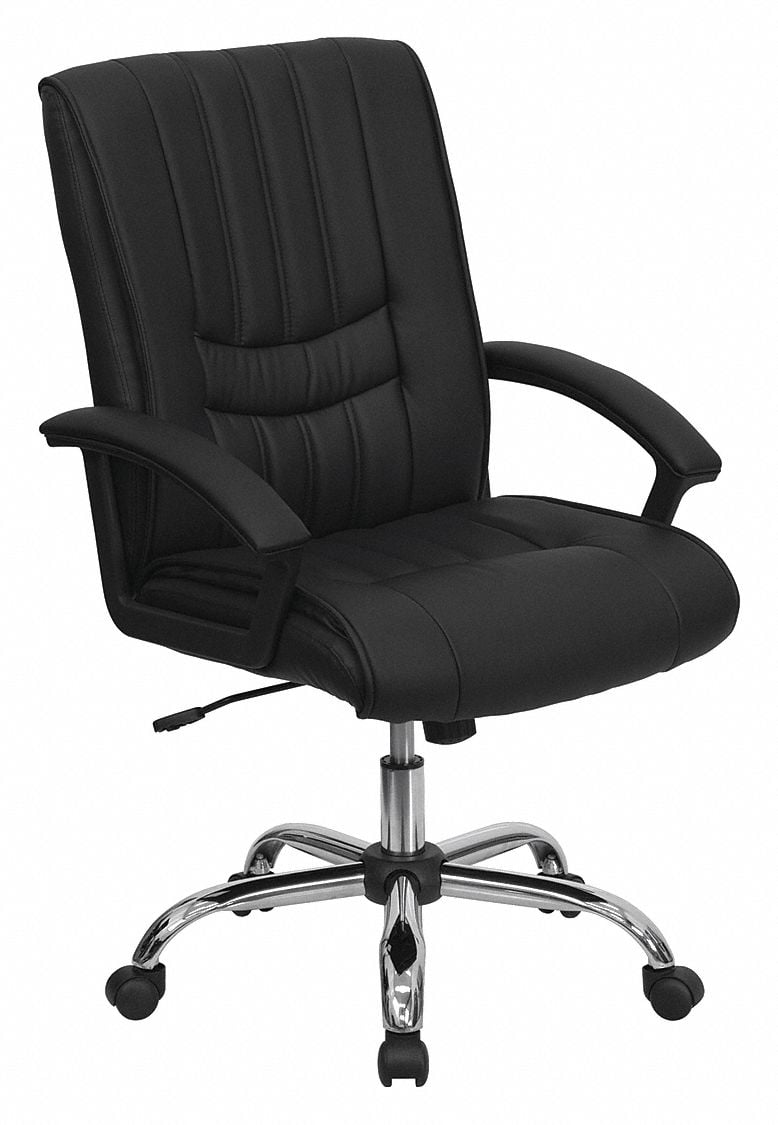 Executive Chair Black Seat Leather Back MPN:BT-9076-BK-GG