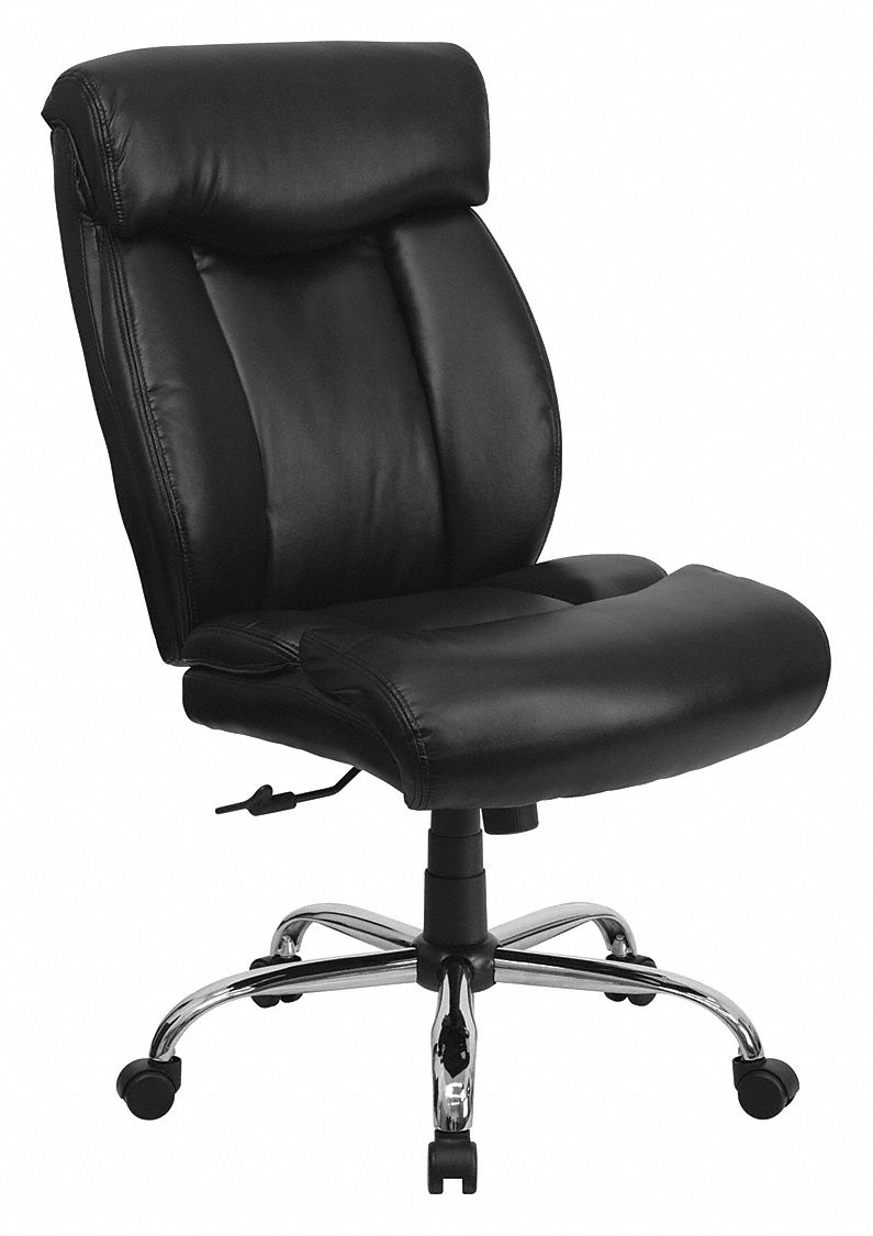 Executive Chair Black Seat Leather Back MPN:GO-1235-BK-LEA-GG