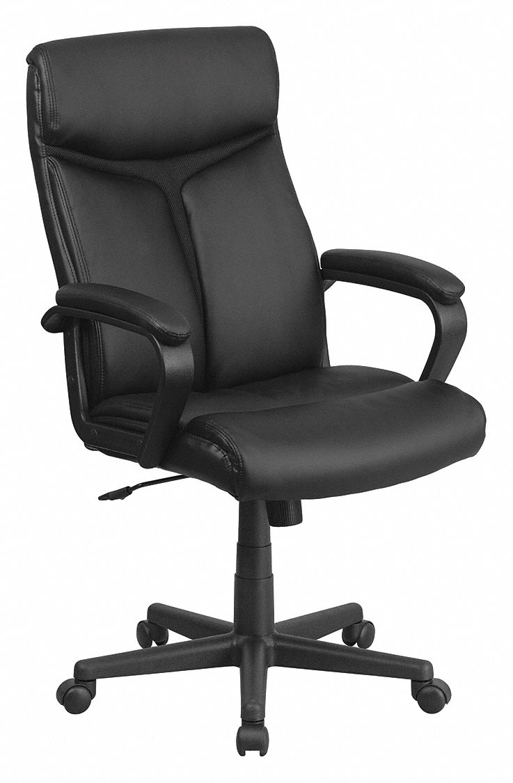 Executive Chair Black Seat Leather Back MPN:GO-2196-1-GG